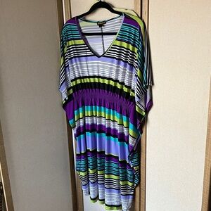 Intriguing Threads Women's Striped dress 18w